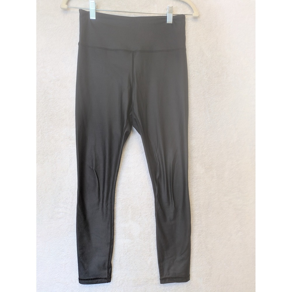 Zyia Active Leggings Women's‎ 4 Black High Waisted Compressive Performance Sleek